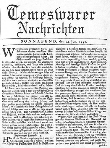 Temeswarer Nachrichten (1771)
