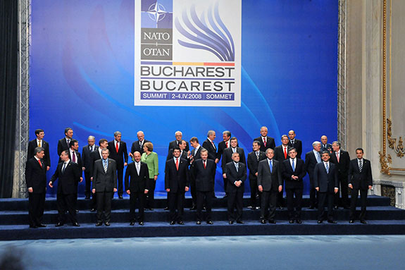 Official family portrait of the 26 NATO Heads of State and Government