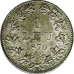 1867 Adoptarea Leului. Moneda De Un Leu