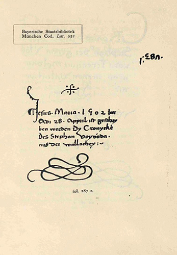 1502b Cronica Moldo–germană, Pag.1