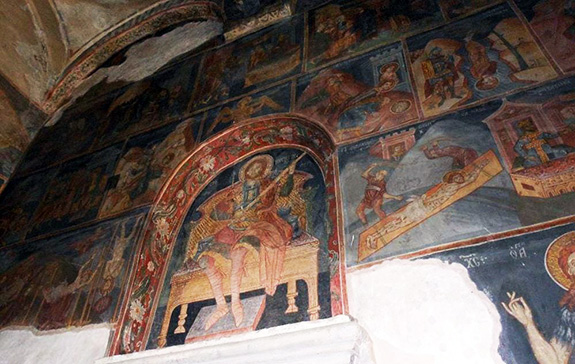 Frescă la Mănăstirea Plătăreşti (din 1646)