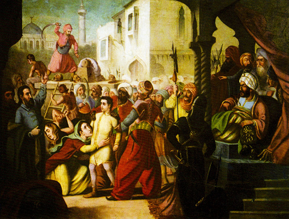 Martiriul Brâncovenilor. Pictură Const. Lecca