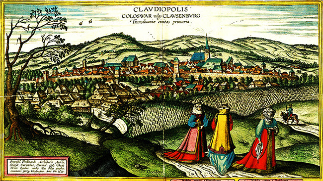 Cluj. Gravură Georg Houfnagel (1617) -cover
