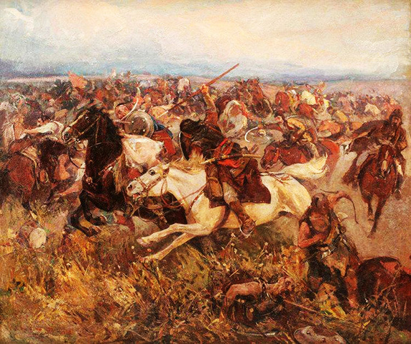 1469 Bătălia De La Lipnic -pictură De Ion Stoica Dumitrescu