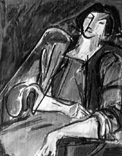 1924-2008 Pictoriță Eva Cerbu. Autoportret