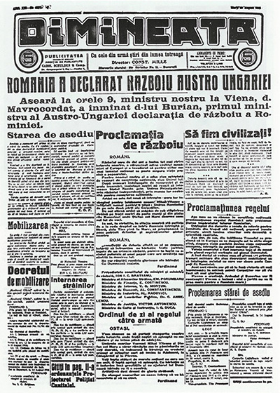 1916 Ediția Din 16!29 August A Ziarului Dimineața