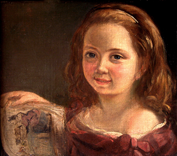 Ada Byron, aged 7. Portrait by Alfred d'Orsay, 1822