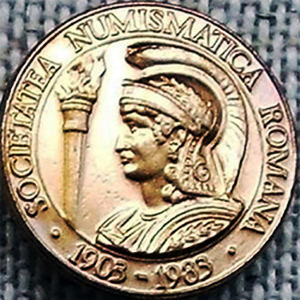 1903 Societatea Numismatică Română Insignă
