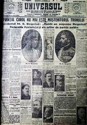 Renunțarea la tron a principelui Carol 1925a Renunțarea La Tron A Principelui Carol