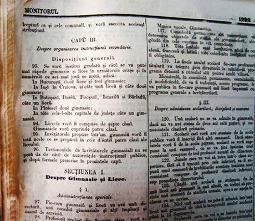 1864b Legea Instrucțiunii Publice