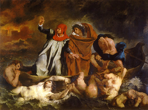 1 Barca lui Dante (Dante și Virgiliu în iad) The Barque of Dante (Dante and Virgil in Hell), 1822