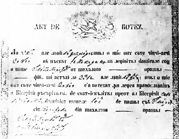 4 Certificat De Botez I. L. Caragiale