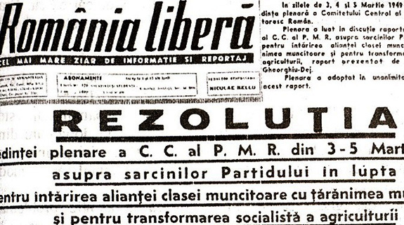 1949 Lichidarea Marii Proprietăți Agricole