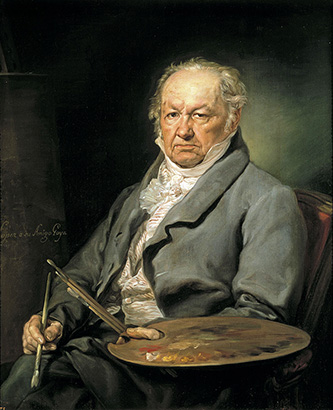 Francisco Goya (2) Portrait by Vicente López y Portaña, 1826 [Museo del Prado, Madrid]