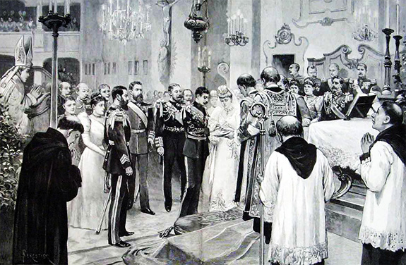 1893 Oficierea Căsătoriei Dintre Principele Ferdinand și Principesa Maria