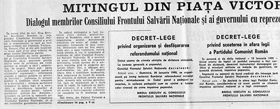 1990 Manifestaţia Din Piața Victoriei