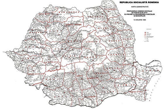 1968b Harta-proiect Cu 35 De Județe