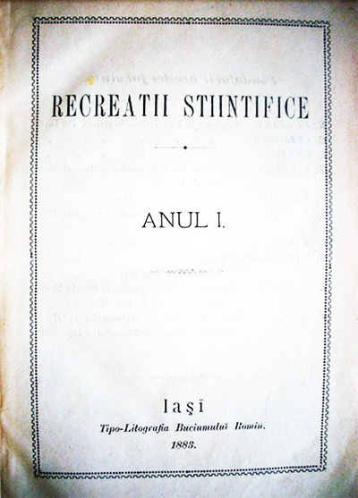 1883 Recreații științifice