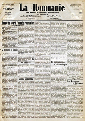 1918 A doua serie a publicației La Roumanie