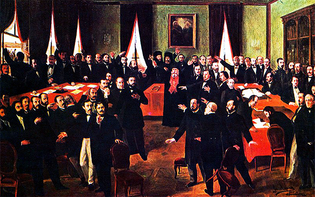Proclamarea Unirii. Pictură Theodor Aman -coperta