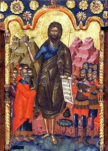 1 Sf Ioan Botezatorul. Icoană La Muntele Athos