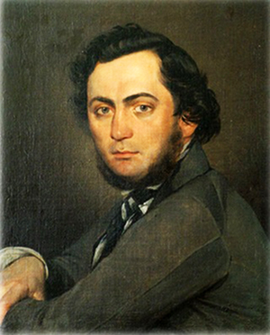 Mikhail Glinka (1) Portrait by Yakov Yanenko, 1840