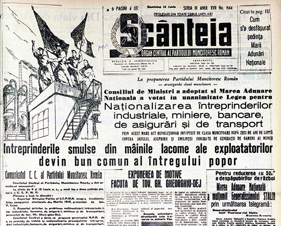 Scânteia - Naţionalizarea întreprinderilor 1948 Scânteia - Naţionalizarea întreprinderilor