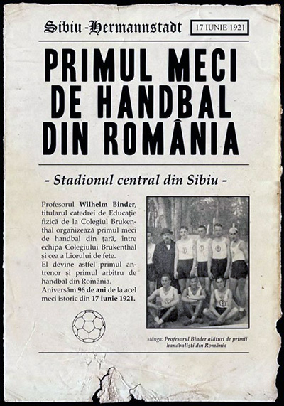 1921 Primul Meci De Handbal