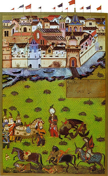 1552 Asediul Cetății Timișoara. Miniatură turcească