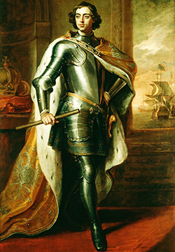 1711 Petru I, țarul Rusiei. Portret de Godfrey Kneller
