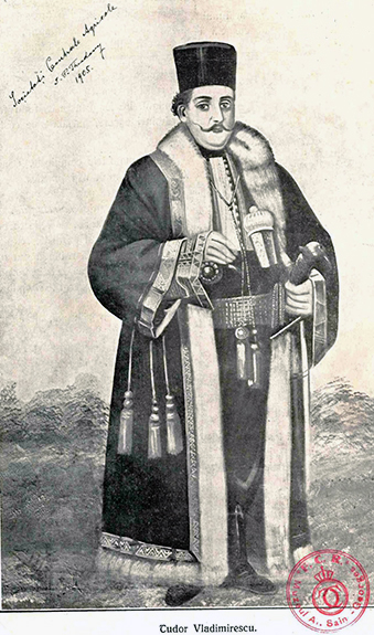 Tudor Vladimirescu (2) Litografie în ziarul Ilustrațiunea Română, octombrie 1911