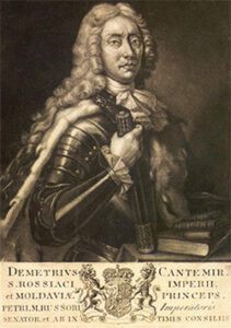 1714 Dimitrie Cantemir. Gravură Din Sec.xviii