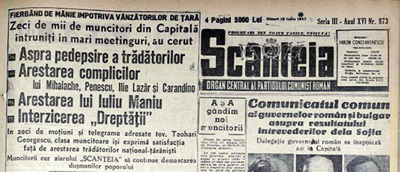 1947 Represiune Comunistă După Afacerea Tămădău