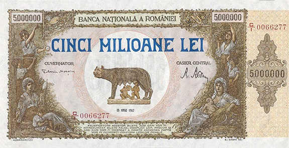 1947 Bancnota De 5 Milioane De Lei