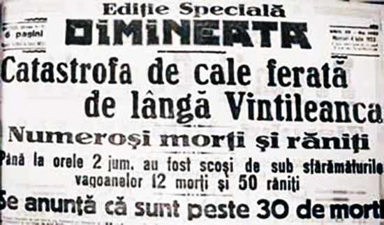 1923 Accidentul feroviar de la Vintileanca