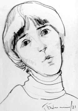 1950-1991 Scriitoare Areta Șandru. Desen Theodor Raducan