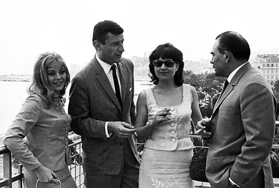 Liviu Ciulei cu Gina Patrichi, Victor Rebengiuc, Ana Szeles, Cannes 1965