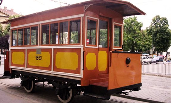 Primul tramvai cu cai din România 1869 Primul tramvai cu cai din România