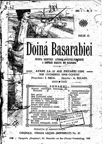 1929 Revista Doina Basarabiei