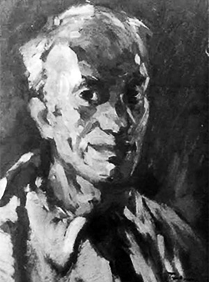 1885-1957 Petru Remus Troteanu Pictor. Autoportret