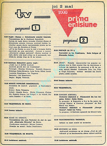 Lansarea TVR 2 (1968)