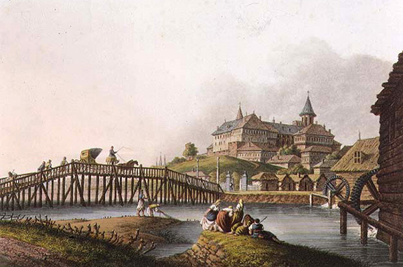 1591a Biserica Mihai Vodă București. Pictură De William Watts, După Desenul Din 1793 Al Lui Luigi Mayer