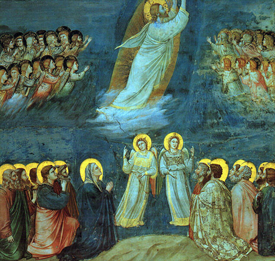 Înălțarea Domnului, pictură de Giotto 1a Înălțarea Domnului. Giotto (Cappella degli Scrovegni)
