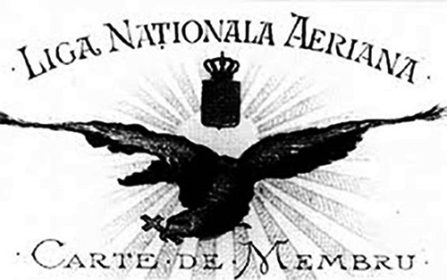 1912 Carnet Membru Liga Naţională Aeriană
