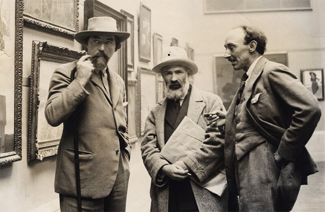 12 - Constantin-Brancusi-cu-Augustus-John-si-Frank-Owen-Dobson-National-Portrait-Gallery-detail