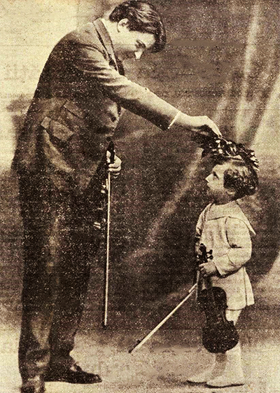 George Enescu și Dinu Lipatti la botez George Enescu și Dinu Lipatti La Botez