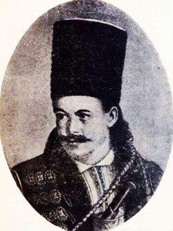 1821 Cartea de adeverire - Tudor Vladimirescu. Litografie contemporană