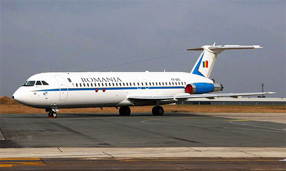 1983 ROMBAC 1–11, Primul zbor internațional