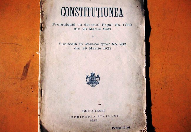 Constituțiunea României Mari -cover