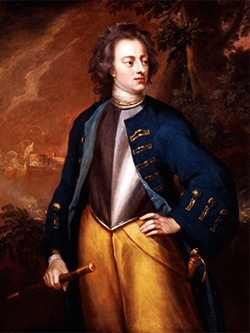 1714 Carol XII al Suediei. Pictură Michael Dahl, 1714